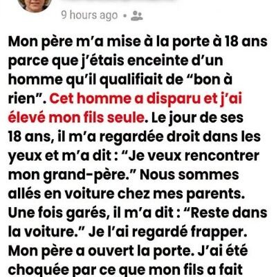 Chassée à 18 ans par son père, elle voit son fils Éloi lui offrir le pardon ultime 20 ans plus tard